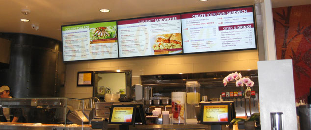 restaurant digital signage